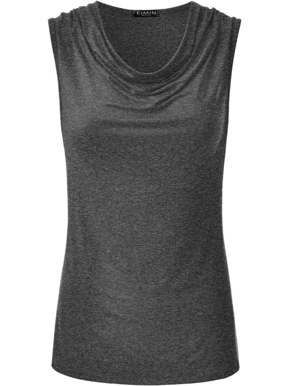 Women's Cowl Neck Ruched Draped Sleeveless Stretchy Blouse Tank Top S-3X